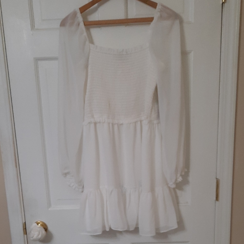 1. State Ivory Long Sleeve Dress Sz L